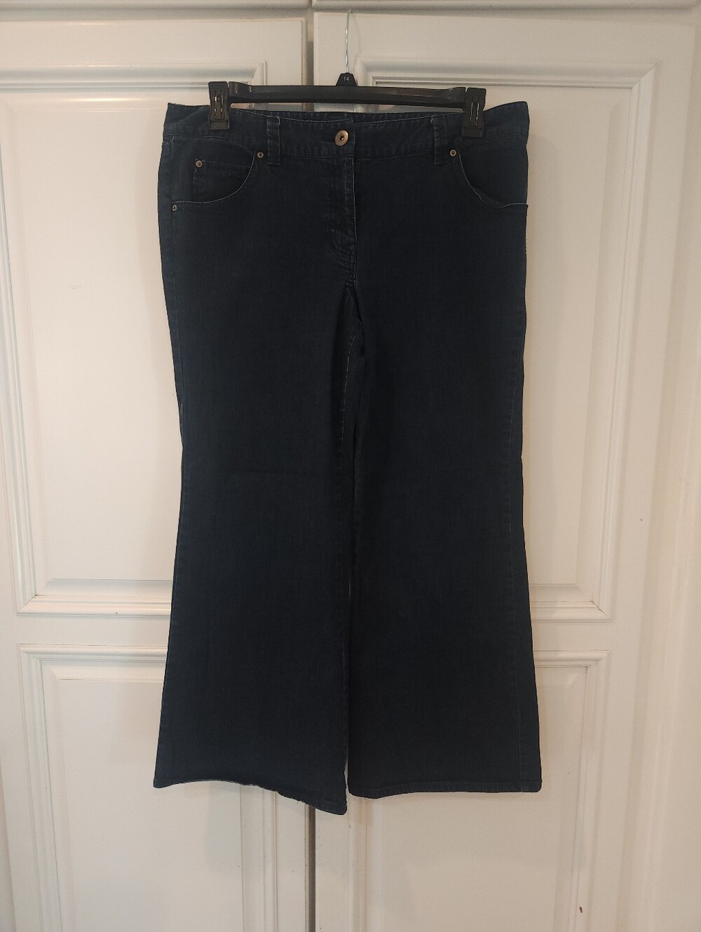 Women's Dark Blue Wide Leg Jeans